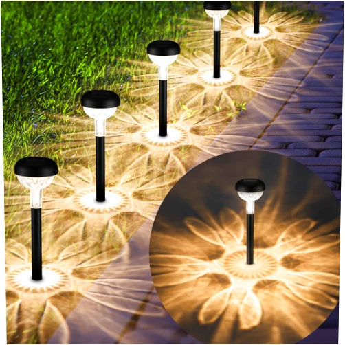 MAGGIFT Solar Pathway Lights Outdoor, New Upgraded 10 Pack Solar Garden Lights, IP44 Waterproof Auto On/Off Solar Powered Landscape Path Lights for Yard Lawn Patio Walkway Driveway (Warm White)