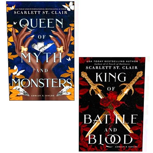 Scarlett St. Clair Adrian X Isolde Series 2 Books Collection Set By Scarlett St. Clair (King of Battle and Blood, Queen of Myth and Monsters)