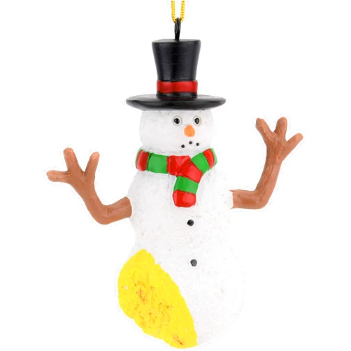 Tree Buddees Funny Pee on Snowman Christmas Ornament