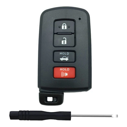 TALKMOON Replacement Keyless Entry Remote Key Fob Shell Cover for Toyota Avalon Corolla Camry Highlander RAV4 Car Key Fob Cover Case Black (4 Button)