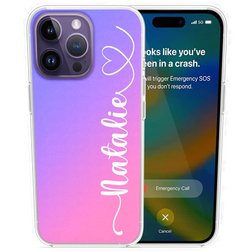 Somlatic Custom Name Phone Case Personalized Customized Case with Name Handwritten Style Protective Cover Clear Cases Compatible with iPhone 16 15 14 13 12 11 XR X XS 8 7 Plus Mini Pro Max