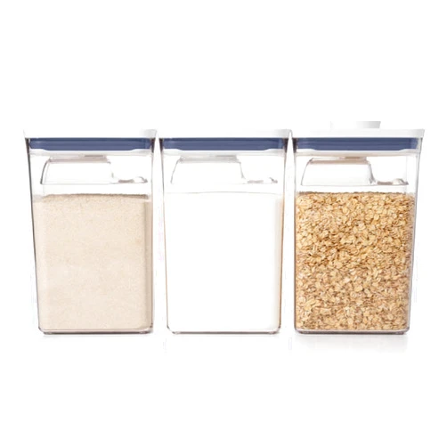OXO Good Grips 6 Piece(3 Containers & 3 Scoops) Large Canister Set with Scoops, 4.4 qt each, White