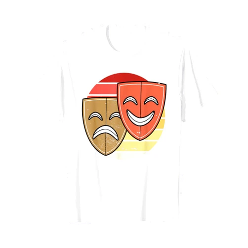 Melpomene And Thalia Retro Vintage Act Theatre Melpomene And Thalia Retro Vintage Broadway Theater T-Shirt