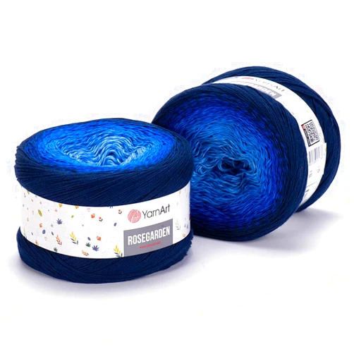 YarnArt Yarn Art Flowers Rosegarden 100% Cotton 250gr 8.80 oz 1094yds Multicolor Cotton Yarn Rainbow Crochet Yarn Spring Summer (325)