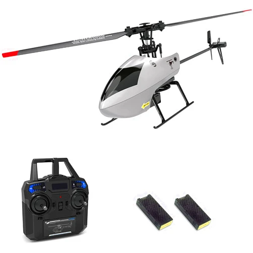 GoolRC C129 V2 RC Helicopter, 4 Channel Remote Control Helicopter with 6-Axis Gyro, 2.4GHz RC Aircraft with 3D Flips, Altitude Hold, One Key Take Off/Landing and 2 Batteries for Adults and Beginners