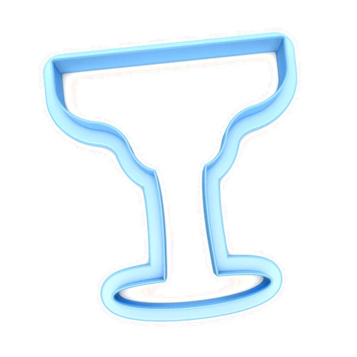 Handmade Sweet Prints Inc Margarita Glass (outline) Cookie Cutter - Dishwasher Safe