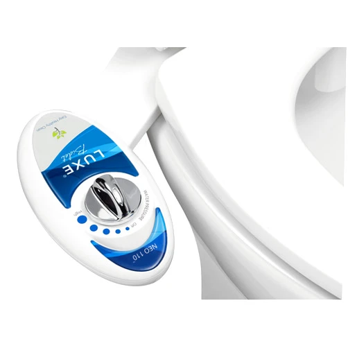 LUXE Bidet NEO 110 - Fresh Water Non-Electric Bidet Attachment for Toilet Seat, Adjustable Water Pressure, Rear Wash (Blue)