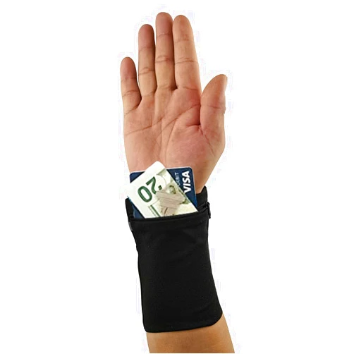 NC AMABAZR Premium Wrist Wallet - Cell Phone Holder with Zipper Storage Band for Travel, Outdoor Sports Running - Sweat Band Wristband