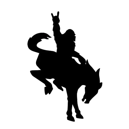 SixtyTwo24 Bigfoot Riding A Bronco sticker- 5'' Decal {BLACK}- big foot, bucking bronco, sasquatch, boggy billy sticker, boogie man, Yeahoh, I believe, hide & seek world champion Momo, laptop, SIX661
