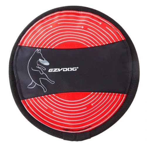 EzyDog Fido Flyer Dog Disc Frisbee Toy - Heavy Duty Nylon-Reinforced Webbing for Durability - Lightweight and Perfect for Fetching, Running and Exercise - Designed for Small, Medium and Large Dogs