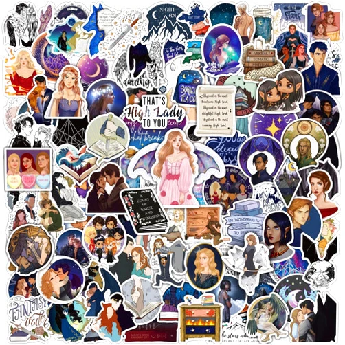 Joyppy 162 PCS Acotar Stickers for Kindle, Acotar Merch Sticker Pack for Kindle Case, Water Bottles, Laptop, Scrapbooking, Fantasy Bookish Matte Waterproof Book Accessories Gifts for Book Lovers