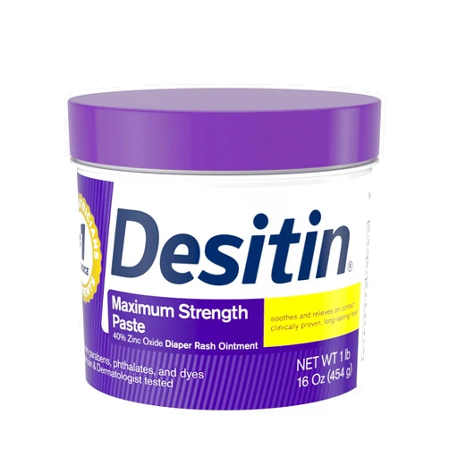 Desitin Maximum Strength Baby Diaper Rash Cream with 40% Zinc Oxide for Treatment, Relief & Prevention, Hypoallergenic, Phthalate- & Paraben-Free Paste, 16 oz