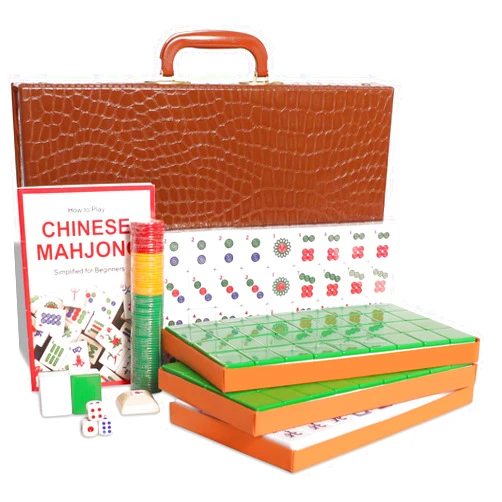 GUSTARIA Chinese Mahjong Set, Mahjong Game Set with 146 Numbered Large Tiles (1.5
