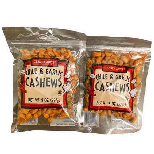 TJ's Trader Joe's Chile & Garlic Cashews (Pack of 2)