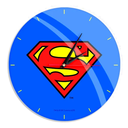 ERT GROUP Original and Officially Licensed DC Wall Clock with Shiny Matte Silent Unique Design, Lacquered Metal Hands, 30.5 cm (12 