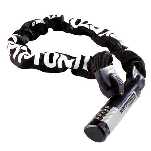 Kryptonite Kryptolok 990 Combo Bike Chain Lock, 3 Feet Long Heavy Duty Anti-Theft Sold Secure Gold Bicycle Chain Lock, 5-Digit Resettable Combination Lock for E-Bike Scooter Road Mountain Bikes,Black