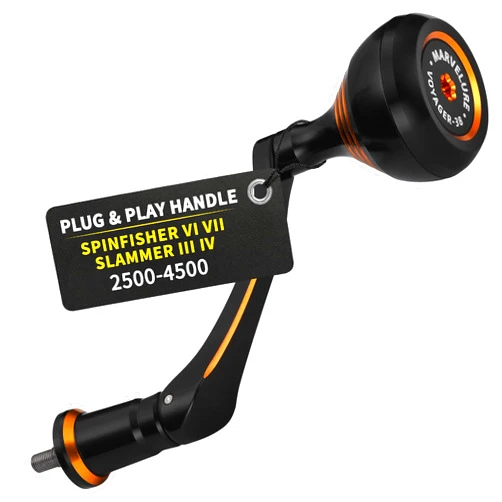 MARVELURE Titan Series Foldable Power Handle Compatible for Penn Spinfisher VI VII, Slammer III IV Spinning Reel (Not for Spinfisher Long Cast/V/SS)