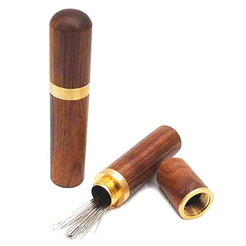 DARKAL Home Wooden Portable Sewing Needles Storage Case, Versatile Wood Box Holder for Store Embroidery Needle Hand Crafts Knitting Tool Toothpick Pill Bead (1 Piece,Black)