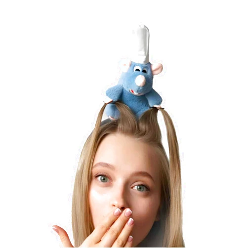 Jeffan 1 PCS Remy Headband, Mouse Plush Cute Mouse Stuffed Animal Headwear Cartoon Costume Props Funny Gifts for Adults