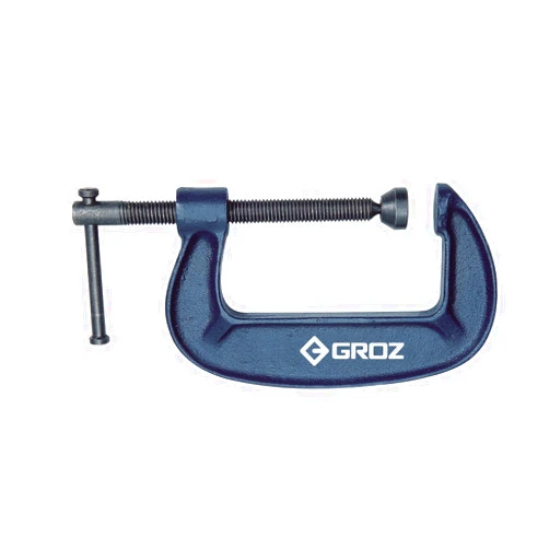 GROZ 8-Inch C-Clamp | Heavy Duty Ductile Cast Iron | 60,000 PSI | Built to Last | Black Oxide Finish | Hold and Secure Parts for Woodwork, Metalwork, Automotive Applications (35803)