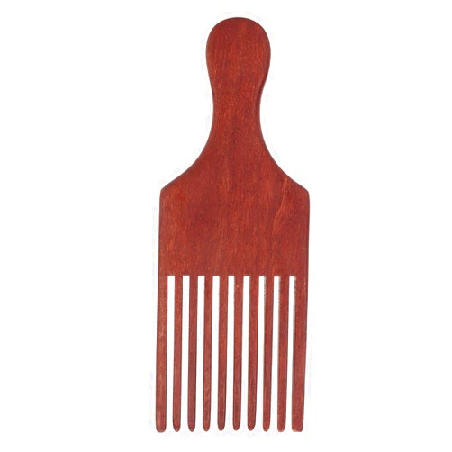 Nachukan Wooden Comb & Hair Pick - Afro Hair Comb for Detangling, Volumizing & Styling, Ideal for Thick, Coarse, Curly Hair, Wooden Beard Comb for Hair Lift