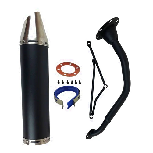 RedCap High Performance Exhaust System for 125cc 150cc GY6 Scooter Moped TaoTao Kymco Vitacci Loud 152QMJ 157QMJ Black