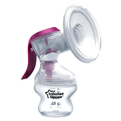 Tommee Tippee Made for Me Single Manual Breast Pump | Soft, Cushioned Silicone Cup | Reduced Hand Strain