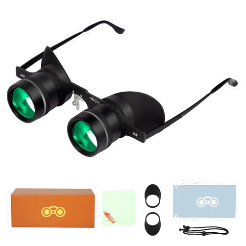 BIJIA 3X Opera Binocular Glasses,Hands-Free Lazy Glasses Binoculars Lightweight for Fishing,Bird Watching,Tv,Sports,Concerts,Theater,and Sightseeing,for Adults Men Women(Upgraded HD Green Film)