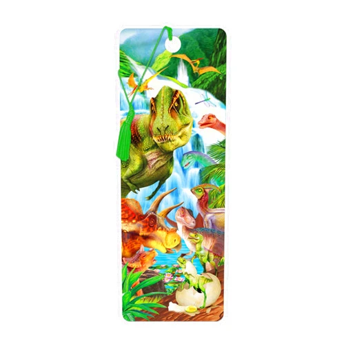 3D LiveLife Bookmark - Dinosaur Mountain from Deluxebase. A Dinosaur Bookmark with lenticular 3D Artwork Licensed from Renowned Artist Michael Searle
