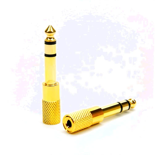 DOLILO 6.35mm 1/4 inch Male to 3.5mm 1/8 inch Female Headphone Adapter, Stereo Audio Headphone Jack Adapter for Piano, Guitar, Amplifiers, Mixing Console, Home Theater Devices, 2 Pack