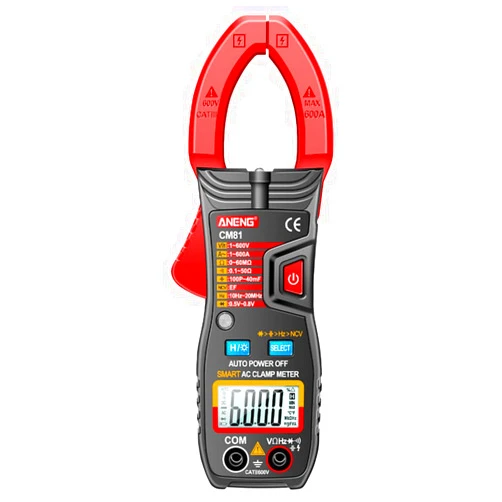 WnewTools CM81 6000 Counts Auto Range NCV Digital Clamp Meter DC/AC Voltage Current Resistance Frequency Capacitance Tester