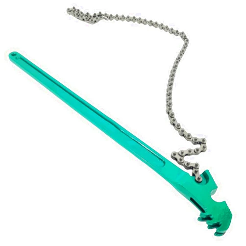 YUBONCE 16 Inch Heavy Duty Ratcheting Chain Wrench,Adjustable Oil Filter Chain Wrench Reversible Chain Style Pipe Fitter Wrench Compatible With Max 8 Inch Diameter