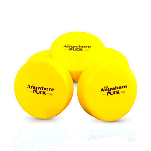 Nature Bound The Anywhere Puck Foam Hockey Training Puck (6 Pack with Drawstring Storage Bag), for Children and Adults, Indoor and Outdoor Use