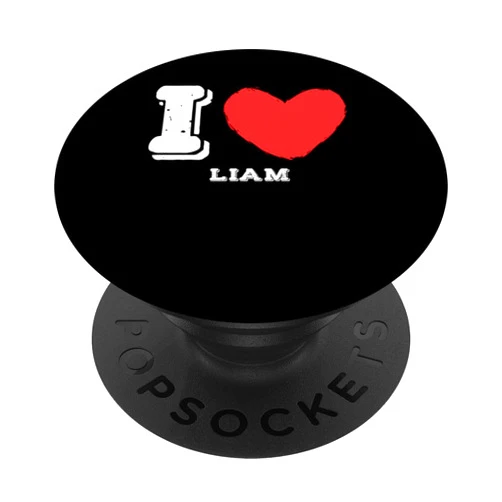 Expressing Love For Him Custom Name I Love Liam Bold Statement Name PopSockets Adhesive PopGrip