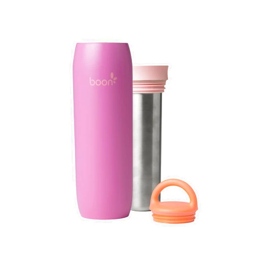 Boon Frosh Portable Breast Milk Chiller - Stainless Steel Cooler and Storage Container - Purple - Keeps Milk Cold for up to 17 Hours