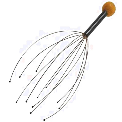 Antique Nautical world Stress Pain Relief Hand Held Relaxing Manual Bokomo Scalp Massager, Standard, Metallic