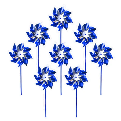 Muka 25 PCS NO Excuse for Child Abuse Blue Pinwheel 12