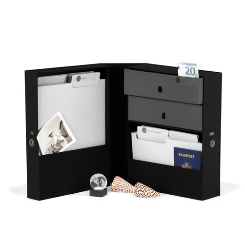 Savor | All-in-One Desk Organizer | Midnight Black – Keep Desk, Office, and Home Organized All-In-One Storage System for Important Files, Documents, Stationery, and Office Supplies