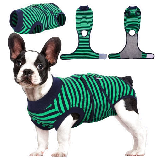 Kuoser Recovery Suit for Dogs Cats After Surgery, Professional Pet Recovery Shirt Dog Abdominal Wounds Bandages, Substitute E-Collar & Cone,Prevent Licking Dog Onesies Pet Surgery Recovery Suit