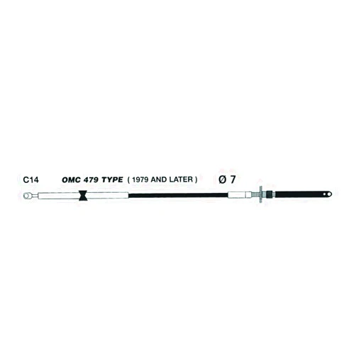 Uflex C14X09 Engine Control Cable, 9'