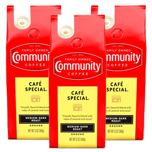 Community Coffee Café Special Medium Dark Roast Ground Coffee, 12 Ounce Bag