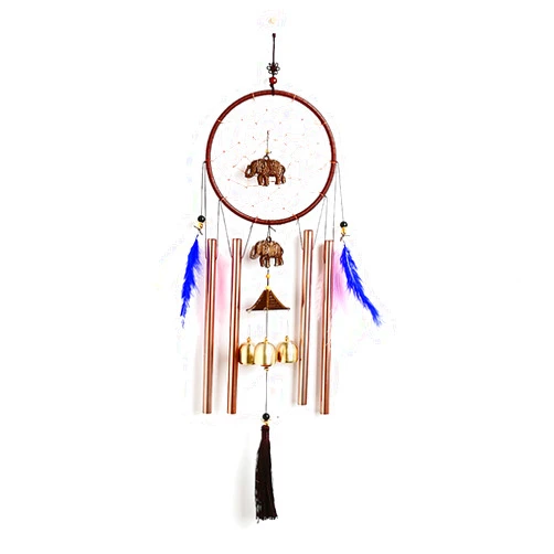 Aniaoie Vintage Bells Dream Catcher for Girls, Boho Feather Dream Catchers with Elephant Pendant, Cute Room Decor for Teen Girls, Boho Bedroom Wall Home Decorations Ideal Gifts,Elephant