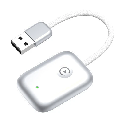 TXZ Wireless CarPlay Adapter Upgrade Wired CarPlay to Wireless, 2024 CarPlay Wireless Dongle Designed for Apple CarPlay iPhone Plug and Play Seamless Fast Response Stable Connection (Silver)