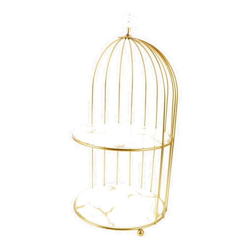 PLAFOPE Cake Stand Birdcage Design Tiered Serving Stand for Wedding Party Birthday Dessert Display Tray