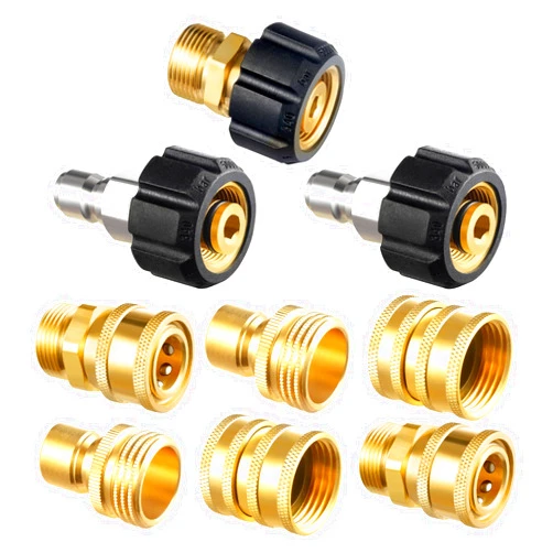 Twinkle Star Pressure Washer Adapter Set, Quick Disconnect Kit, M22 Swivel to 3/8'' Quick Connect, 3/4