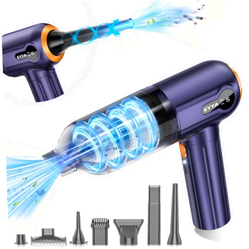 EYYA Handheld Car Vacuum Cleaner Cordless, 15000PA High Power Portable Mini Car Vacuum Cleaner & Air Duster, 3 Gear, Digital Display, Hand Held Vacuum Cleaner Rechargeable for Car, Home, Pet Hair