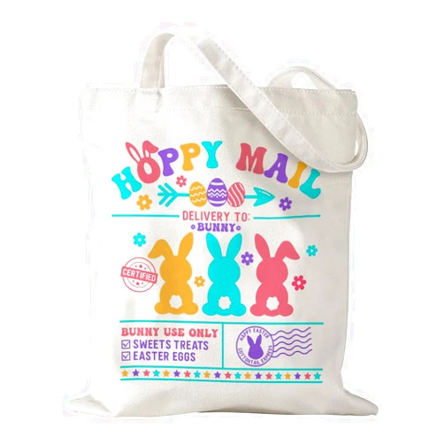 Sldpngo Aesthetic Tote Bags for Women Cute Tote Bag Easter Bunny Tote Bag Canvas Tote Bag for Vacation Shopping Grocery Easter Mother's Day Spring Birthday Gifts for Women