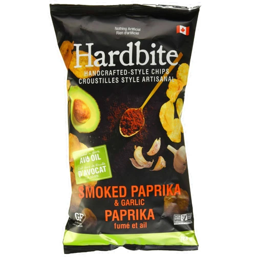 HARDBITE Paprika Garlic Avocado Oil Potato Chips, 128 GR