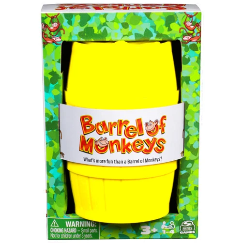 Spin Master Games, Barrel of Monkeys Retro Linking Family Game, Preschool Games, Classic Games, Family Game Night, Christmas Gifts for Kids Ages 3+