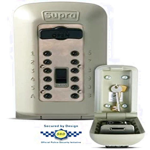 NRS Healthcare Supra M61469 C500 Key Safe Secure/Wall Mounted/Outdoor/Key Storage Device, Cream